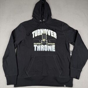 Colorado Buffaloes Hoodie Mens Large Black NCAA Football Turnover Throne 47